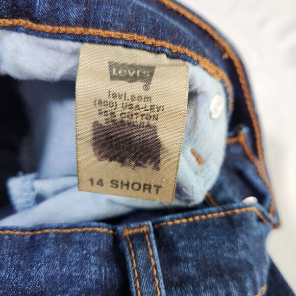 Levi's Women's 14P Perfectly Slimming Bootcut 512 Jeans Dark High Rise‎ Short - Picture 5 of 9